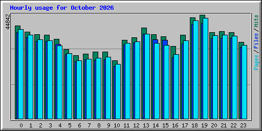 Hourly usage for October 2026